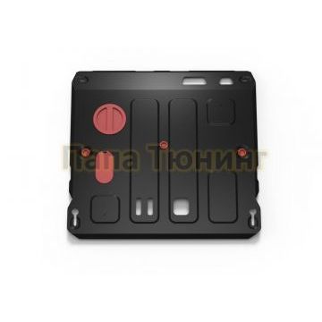 Защита картера+КПП+ комплект крепежа Автоброня сталь 2 мм для JAC JS6 2022-; 1 5