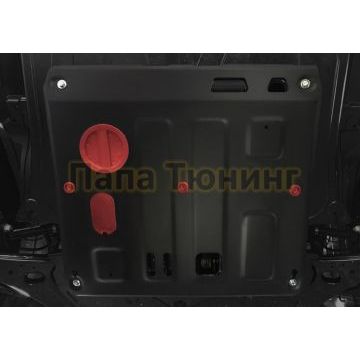 Защита картера+КПП+ комплект крепежа Автоброня сталь 2 мм для JAC JS6 2022-; 1 5