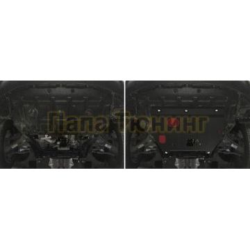 Защита картера+КПП+ комплект крепежа Автоброня сталь 2 мм для Москвич 3 2022-;1 5;JAC JS4 2022-; 1 5