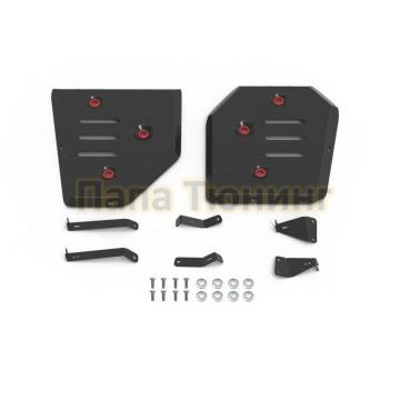 Защита топливного бака + комплект крепежа АвтоБРОНЯ сталь 2 мм для Chery Tiggo 8Pro max 2022- V-2.0 АКПП 4WD