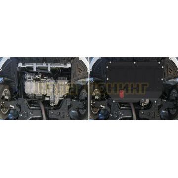 Защита картера + КПП + комплект крепежа АвтоБРОНЯ сталь 2 мм для Chery Arrizo 6 Pro V-1.5 2022- / Chery Arizzo 7 V-1.6 2014-2016/Kaiyi e5 1.5 2021-/ Omoda C5 1.5 2023-