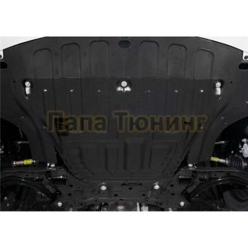 Защита картера и КПП + комплект крепежа AutoMax сталь 2 мм для Hyundai Solaris 2017- V - 1.4; 1.6/Kia Rio 2017- V - 1.4; 1.6/Kia Rio X-Line 2017- V - 1.4