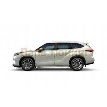 Пороги труба d57 секции (вариант 1) РусСталь для Toyota Highlander 2020-