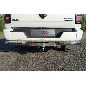Защита задняя (уголки двойные) 76,1/42,4 мм ТСС для Great Wall POER KINGKONG 2023-