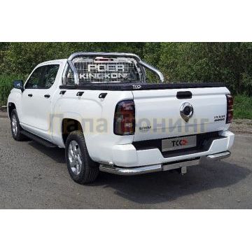 Защита задняя (уголки двойные) 76,1/42,4 мм ТСС для Great Wall POER KINGKONG 2023-