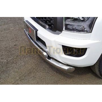 Защита передняя нижняя (двойная) 76,1/75 мм ТСС для Great Wall POER KINGKONG 2023-