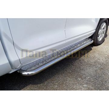 Пороги с площадкой 60,3 мм ТСС для Great Wall POER KINGKONG 2023-