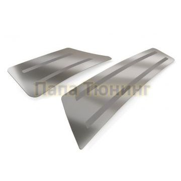 Накладки на задний бампер (лист шлифованный с полосой) 2шт ТСС для Evolute I-Joy 2022-