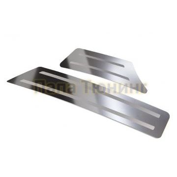 Накладки на задний бампер (лист шлифованный с полосой) 2шт ТСС для Evolute I-Joy 2022-