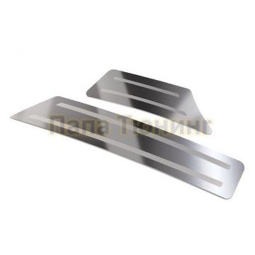 Накладки на задний бампер (лист шлифованный с полосой) 2шт ТСС для Evolute I-Joy 2022-