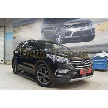 Пороги выдвижные электрические ОЕМ для Hyundai Santa Fe III 2015-2018