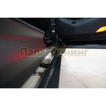 Пороги выдвижные электрические ОЕМ для Hyundai Santa Fe III 2015-2018