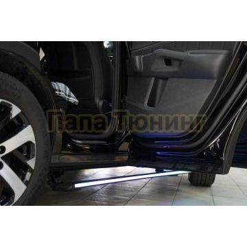 Пороги выдвижные электрические ОЕМ для Kia Sorento IV с LED подсветкой 2020-2022