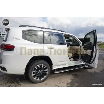 Пороги выдвижные электрические ОЕМ для Toyota Land Cruiser 300 white 2023-