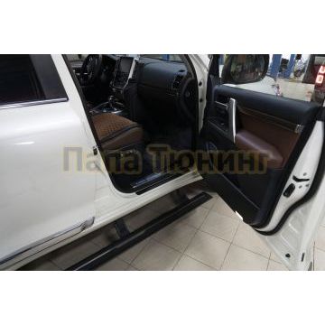 Пороги выдвижные электрические ОЕМ для Toyota Land Cruiser 200 только в комплекте с юбкой 2007-