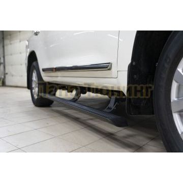 Пороги выдвижные электрические ОЕМ для Toyota Land Cruiser 200 только в комплекте с юбкой 2007-
