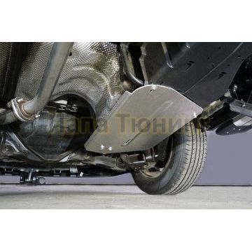 Защита бака (алюминий) 4мм (комплект 2 шт) ТСС для Haval M6 1.5 AT 2WD 2023-