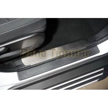 Накладки на пластиковые пороги (лист шлифованный) 2шт ТСС для Haval M6 2023-