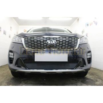 Защита радиатора Kia Sorento Prime 2017- black с датчиком ACC