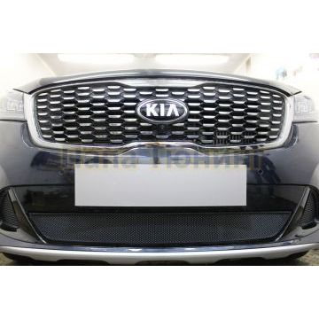 Защита радиатора Kia Sorento Prime 2017- black с датчиком ACC