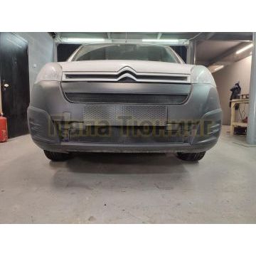 Защита радиатора Citroen Berlingo 2015- black низ