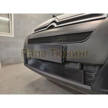 Защита радиатора Citroen Berlingo 2015- black низ