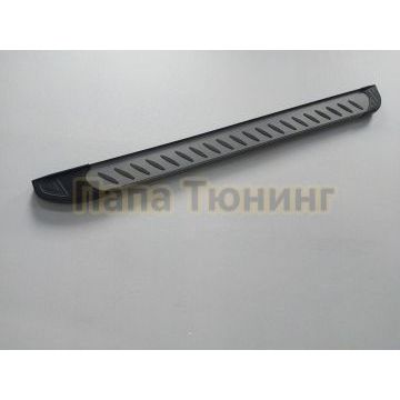Пороги алюминиевые "Prestige Grafit" 1900 графитовые Porsche CAYENNE (2002-2007)