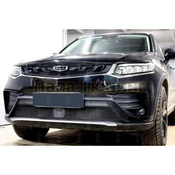 Защита радиатора Geely Tugella 2023- black низ с датчиками