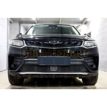 Защита радиатора Geely Tugella 2023- black низ с датчиками