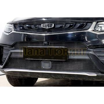 Защита радиатора Geely Tugella 2023- black низ с датчиками