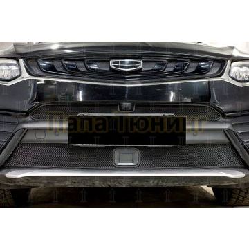 Защита радиатора Geely Tugella 2023- black низ с датчиками