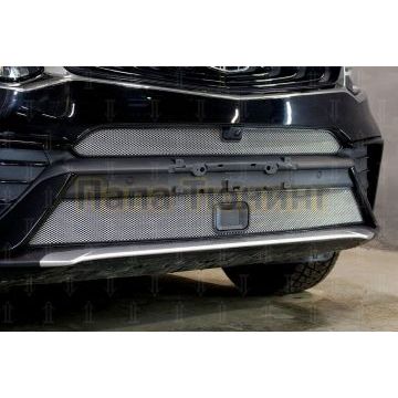 Защита радиатора Geely Tugella 2023- chrome низ с датчиками