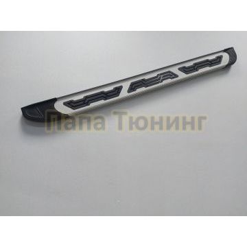 Пороги алюминиевые "Alfa Silver" 1700 серебристые Chery  TIGGO 7 (2016-2020)