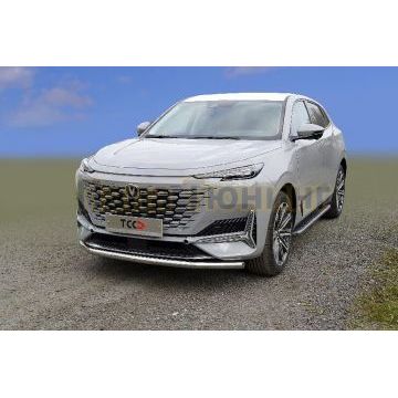 Защита передняя нижняя 60,3 мм ТСС для Changan UNI-K 2.0 4WD 2023-