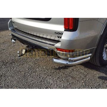 Защита задняя (уголки двойные) 76,1/42,4 мм ТСС для Tank 500 V6 4WD 2023-