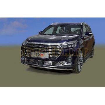 Защита передняя нижняя 42,4 мм ТСС для Jetour X90 Plus 2WD 2023