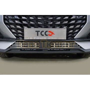 Решетка радиатора 12 мм 2 шт ТСС для Jetour X70 Plus 2023-