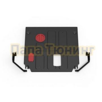 Защита картера + комплект крепежа АвтоБРОНЯ Сталь BAIC U5 Plus (2023-)