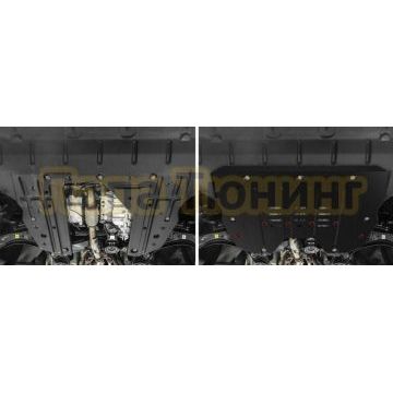 Защита картера и КПП + комплект крепежа АвтоБРОНЯ Сталь BYD Song Plus 2023- 1.5Т АКПП 2WD 4WD