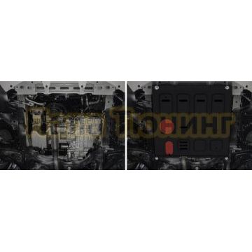 Защита картера + комплект крепежа АвтоБРОНЯ Сталь Changan Alsvin 2023- 1.5 АКПП FWD