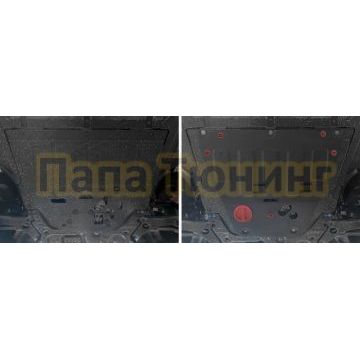 Защита картера + КПП + комплект крепежа Сталь АвтоБРОНЯ Chery Arrizo 8 2022-