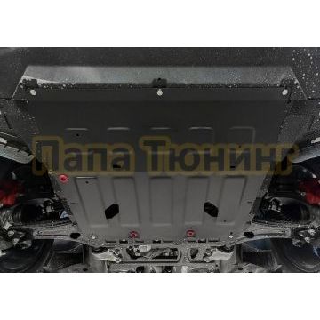 Защита картера + комплект крепежа АвтоБРОНЯ Сталь EXEED RX V-2.0 Робот полный 2023-