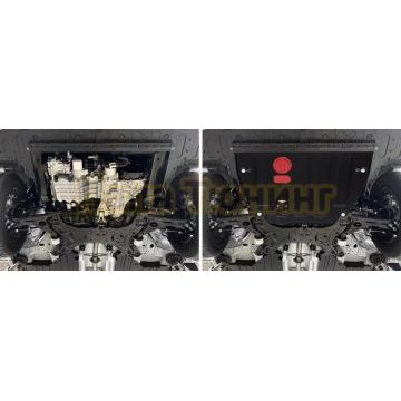 Защита картера и КПП + комплект крепежа АвтоБРОНЯ Сталь GAC GS5 2018- 1.5 АКПП FWD