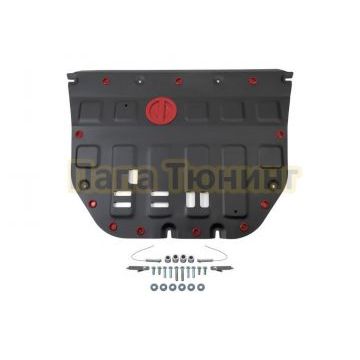 Защита картера и КПП + комплект крепежа АвтоБРОНЯ Сталь GAC GS8 2023- V-2.0 АКПП 4WD.