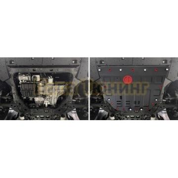 Защита картера и КПП + комплект крепежа АвтоБРОНЯ Сталь GAC GS8 2023- V-2.0 АКПП 4WD.