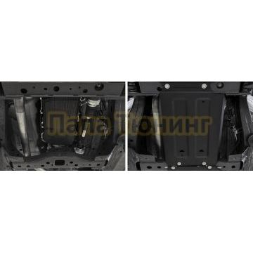 Защита КПП + комплект крепежа АвтоБРОНЯ Сталь Great Wall Poer V-2.0 АКПП полный 2021-