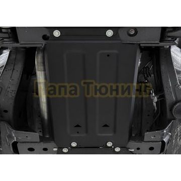 Защита КПП + комплект крепежа АвтоБРОНЯ Сталь Great Wall Poer V-2.0 АКПП полный 2021-