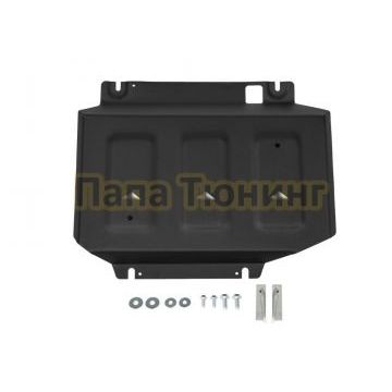 Защита переднего дифференциала + комплект крепежа АвтоБРОНЯ Сталь Great Wall Poer V-2.0 АКПП полный 2021-