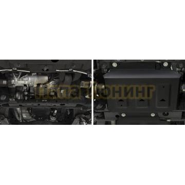 Защита переднего дифференциала + комплект крепежа АвтоБРОНЯ Сталь Great Wall Poer V-2.0 АКПП полный 2021-