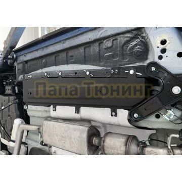 Защита тормозных магистралей + коплект крепежа АвтоБРОНЯ Сталь Jetour X90 V-1.6 Робот передний 2023-